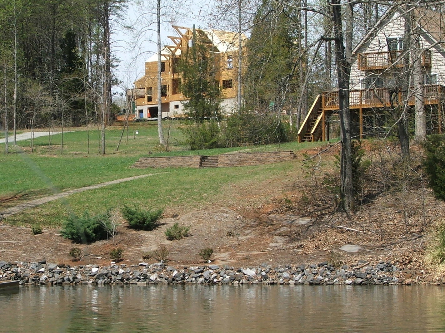 As seen from the lake cove
