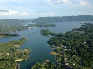 Smith Mountain Lake from the air