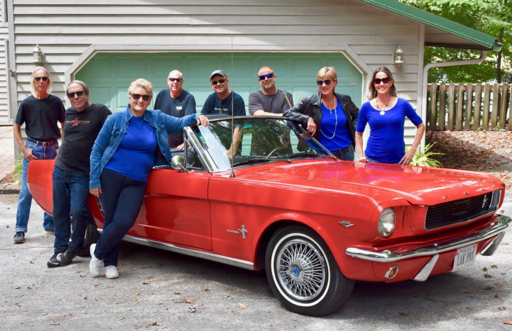 Boomers with red mustang