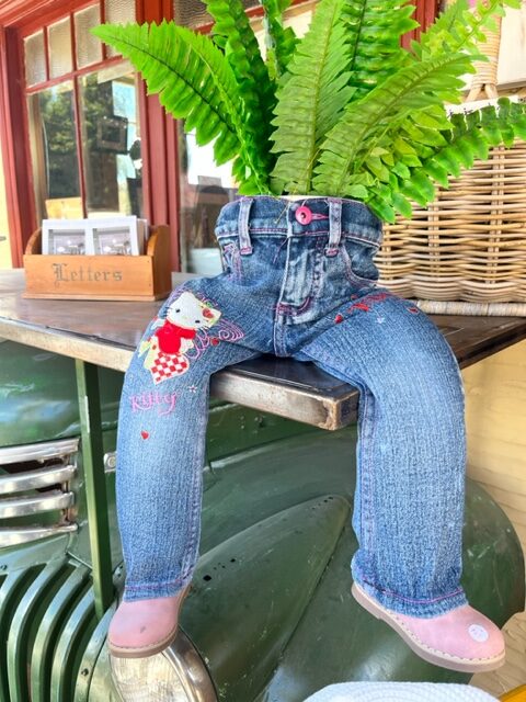 planter in little jeans