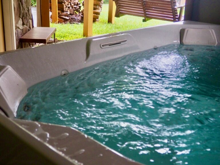 Guest hot tub at Bedford Landings Bed and Breakfast near Smith Mountain Lake