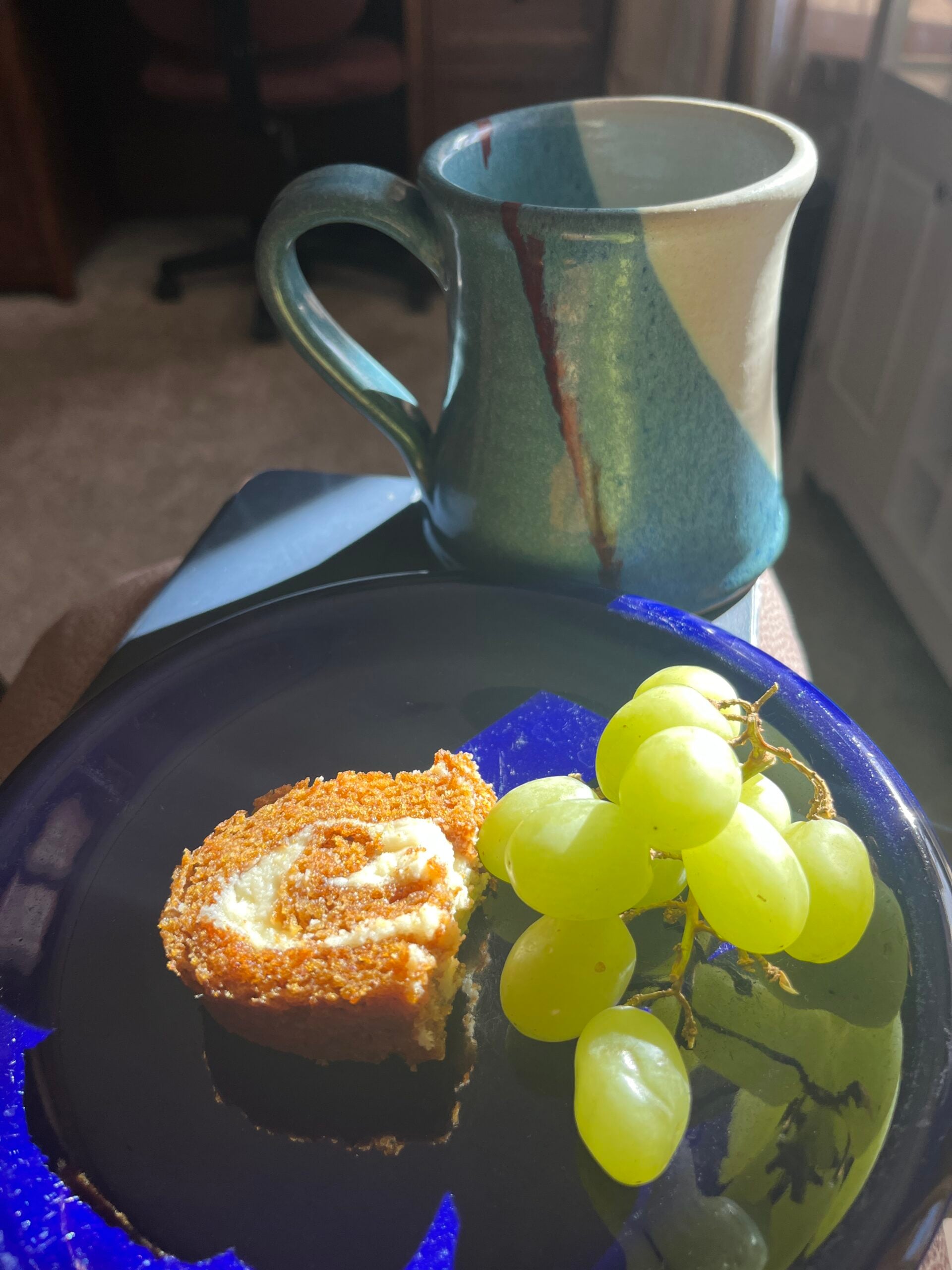 Coffee and snack arranged for guests at Bedford Landings Bed and Breakfast near Smith Mountain Lake