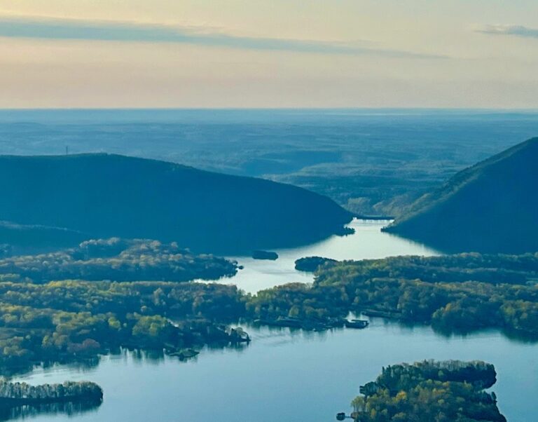 Scenic view of Smith Mountain Lake near Bedford Landings Bed & Breakfast in Moneta, Virginia.